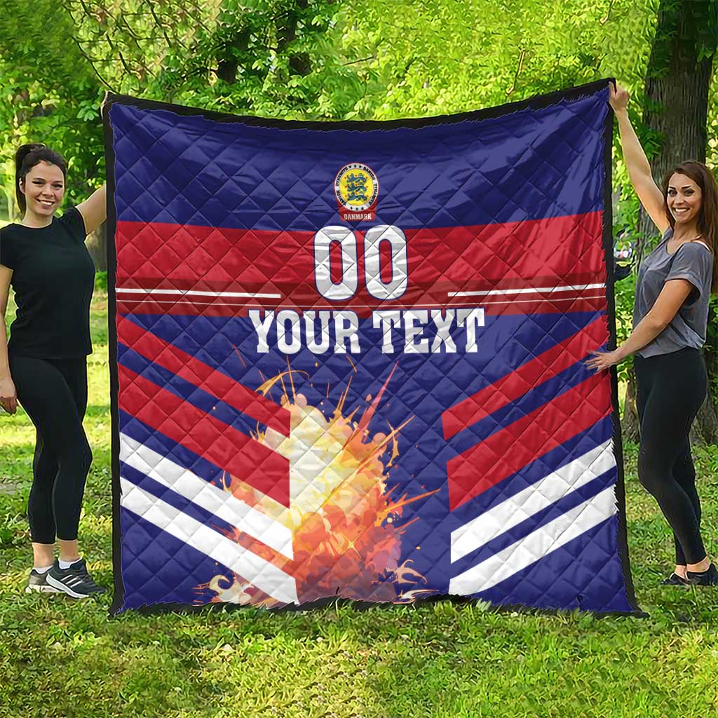 Custom Denmark Football Quilt Come On Danish Dynamite - Wonder Print Shop