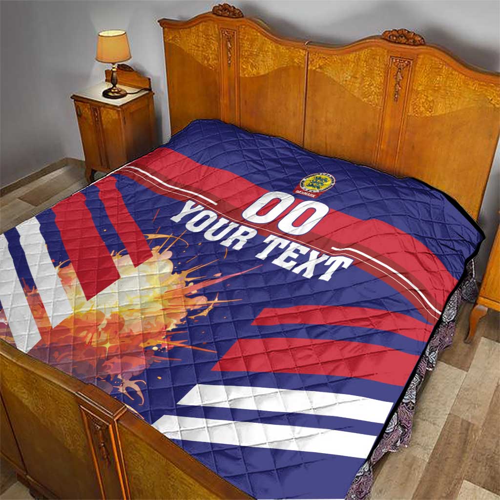 Custom Denmark Football Quilt Come On Danish Dynamite - Wonder Print Shop