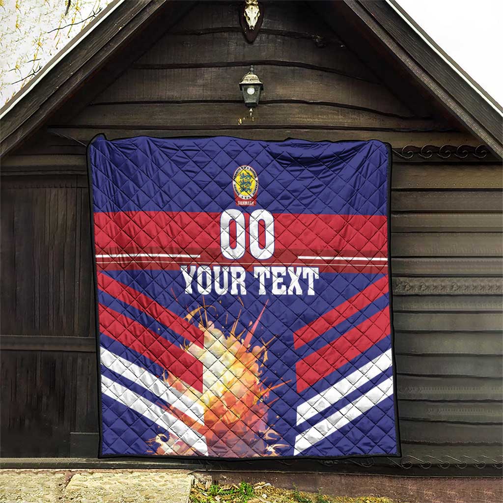 Custom Denmark Football Quilt Come On Danish Dynamite - Wonder Print Shop