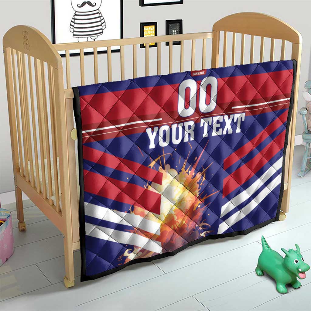 Custom Denmark Football Quilt Come On Danish Dynamite - Wonder Print Shop