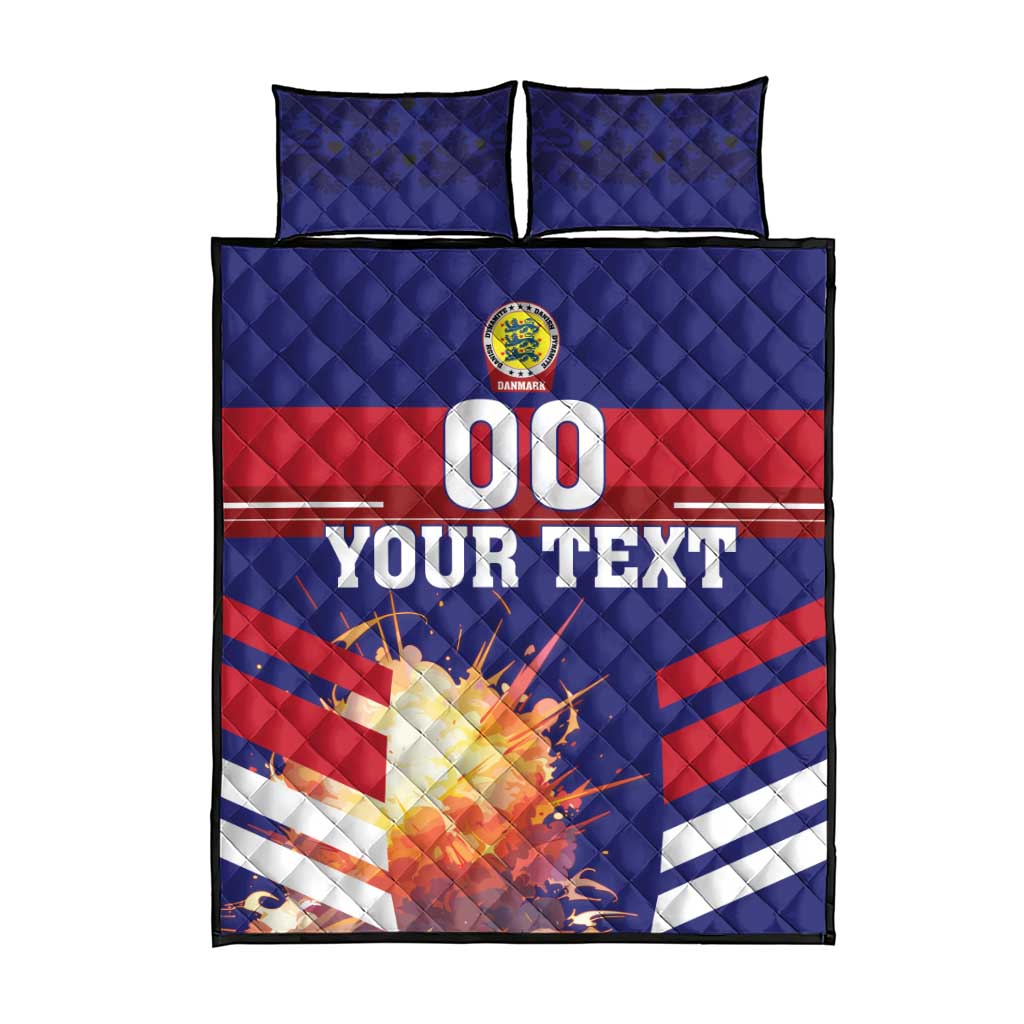Custom Denmark Football Quilt Bed Set Come On Danish Dynamite - Wonder Print Shop
