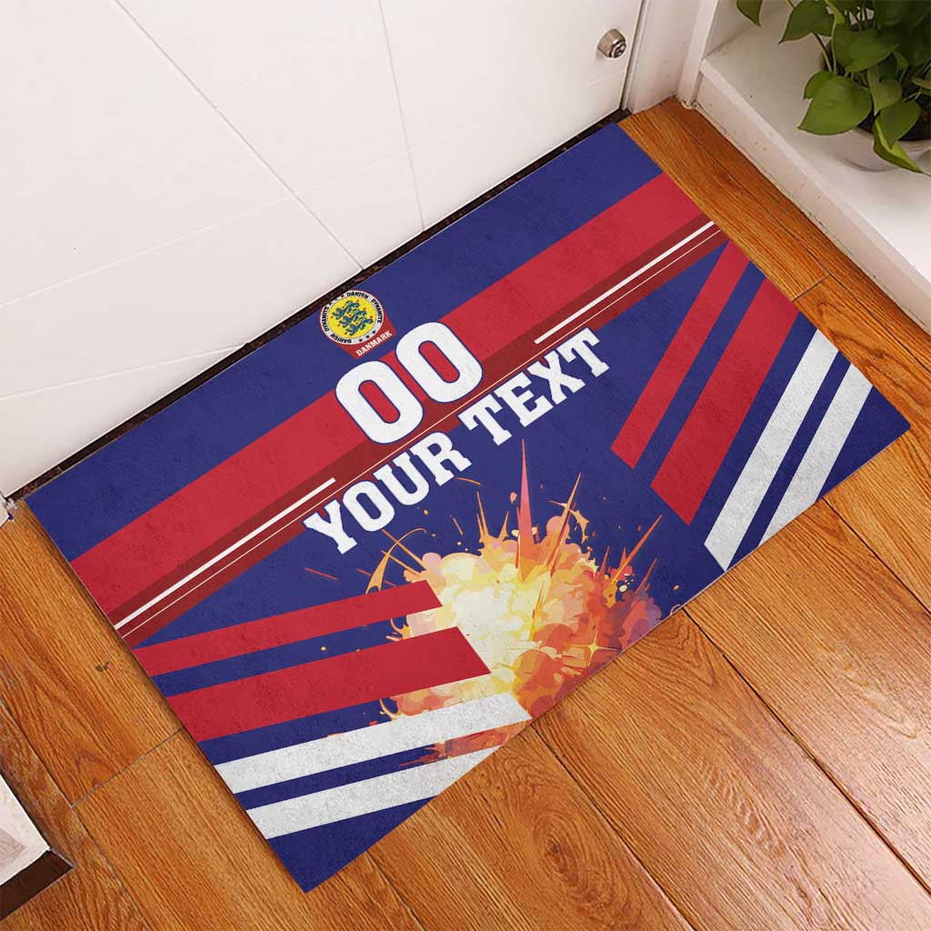 Custom Denmark Football Rubber Doormat Come On Danish Dynamite - Wonder Print Shop
