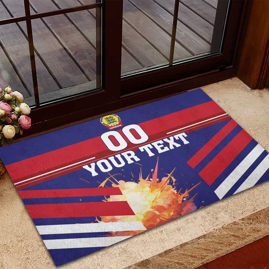 Custom Denmark Football Rubber Doormat Come On Danish Dynamite - Wonder Print Shop