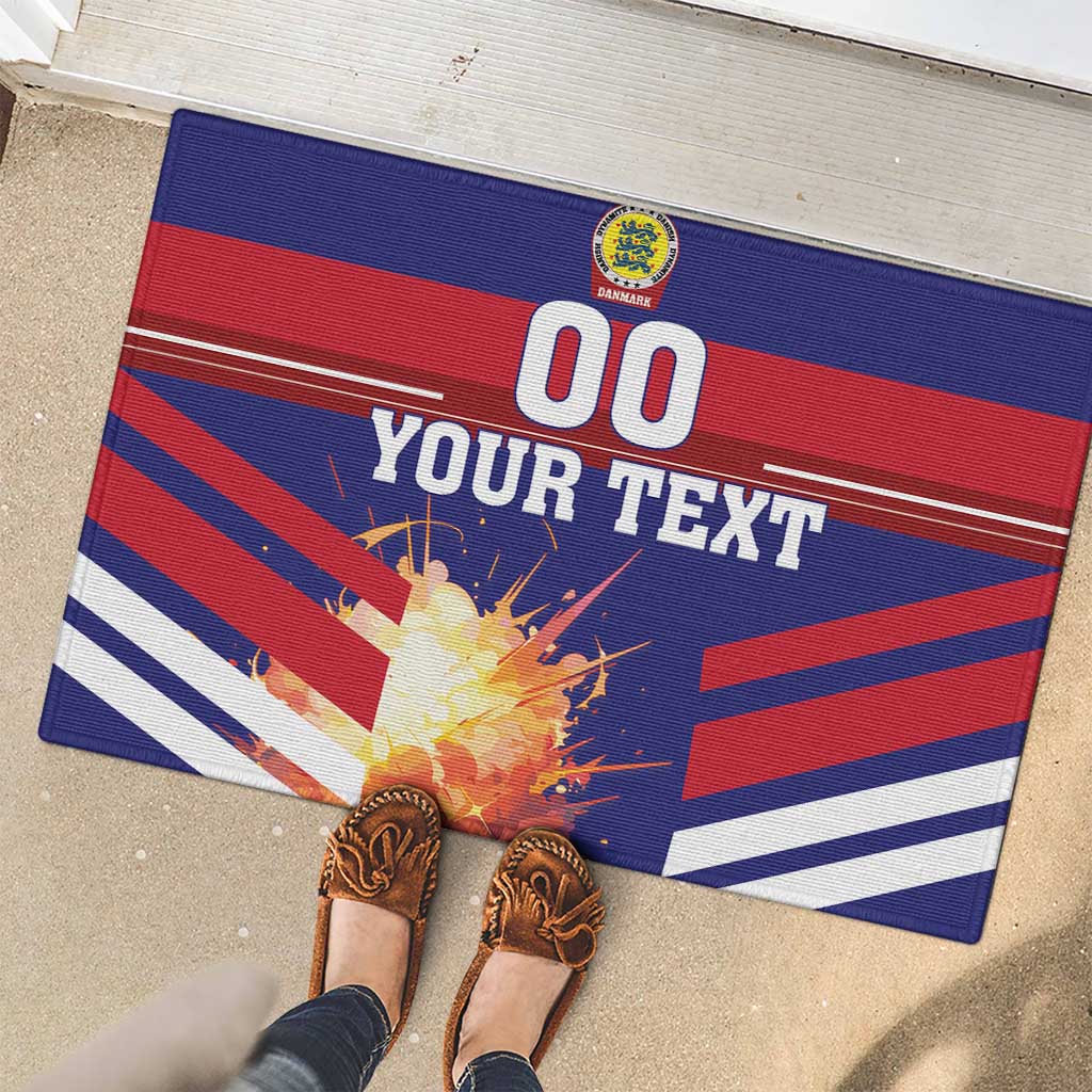Custom Denmark Football Rubber Doormat Come On Danish Dynamite - Wonder Print Shop