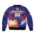 Custom Denmark Football Sleeve Zip Bomber Jacket Come On Danish Dynamite - Wonder Print Shop