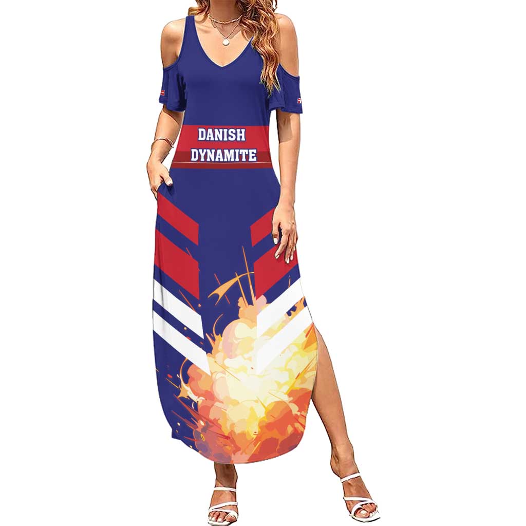 Custom Denmark Football Summer Maxi Dress Come On Danish Dynamite - Wonder Print Shop