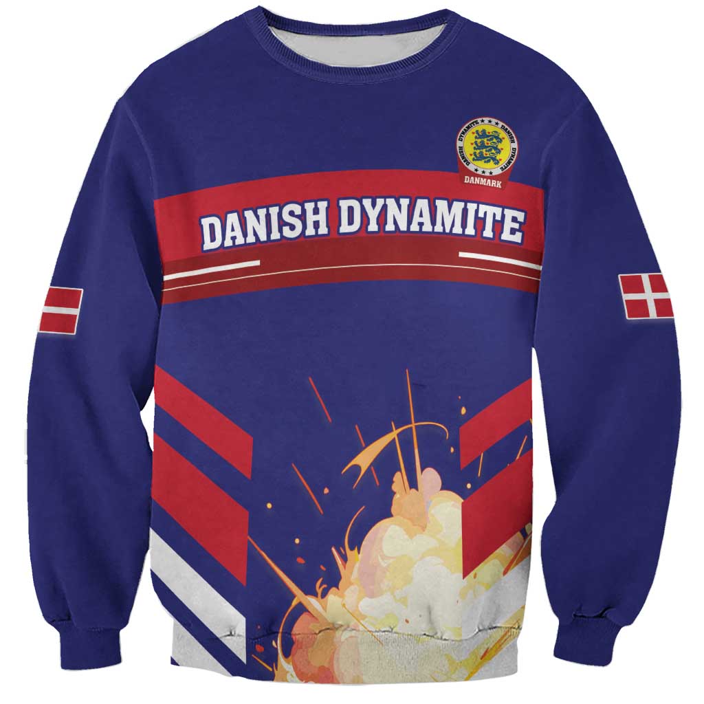 Custom Denmark Football Sweatshirt Come On Danish Dynamite - Wonder Print Shop