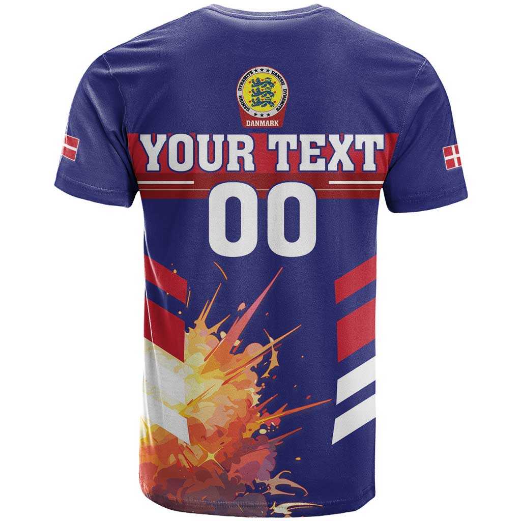 Custom Denmark Football T Shirt Come On Danish Dynamite - Wonder Print Shop