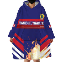 Custom Denmark Football Wearable Blanket Hoodie Come On Danish Dynamite - Wonder Print Shop