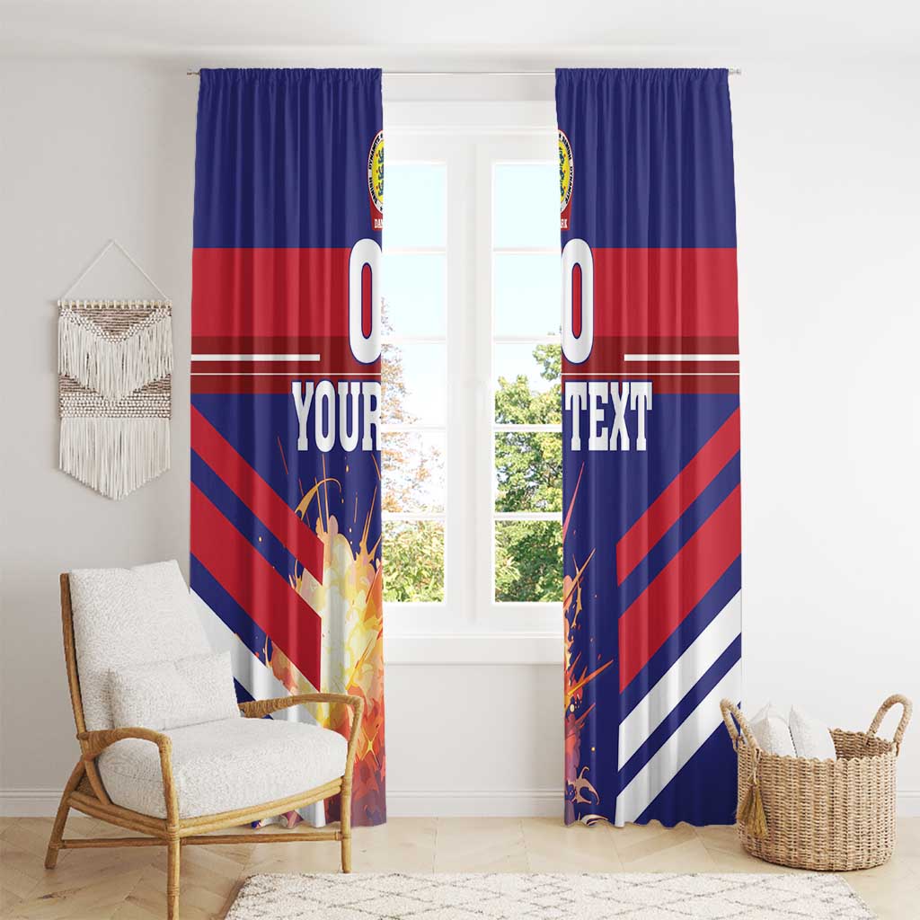 Custom Denmark Football Window Curtain Come On Danish Dynamite - Wonder Print Shop