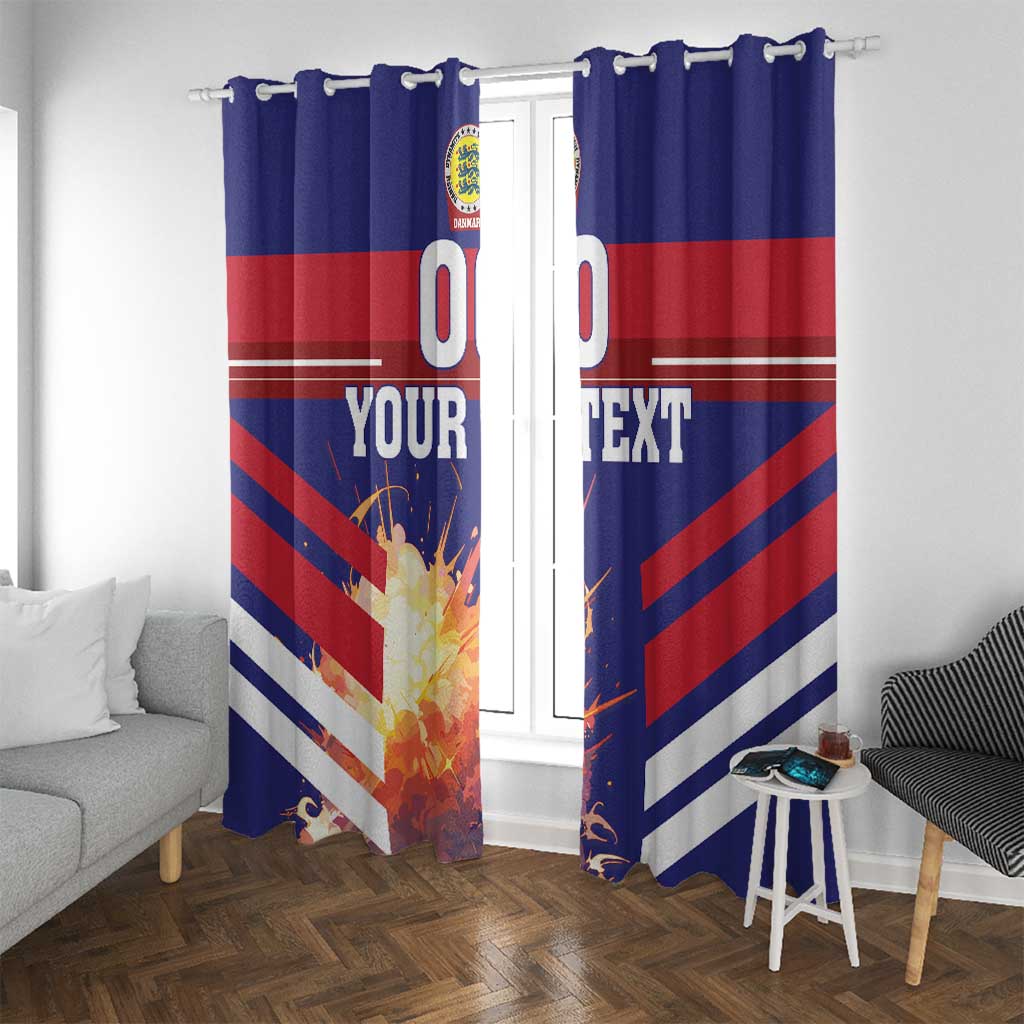 Custom Denmark Football Window Curtain Come On Danish Dynamite - Wonder Print Shop