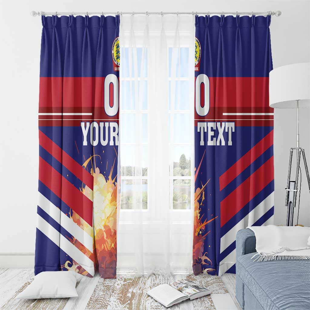 Custom Denmark Football Window Curtain Come On Danish Dynamite - Wonder Print Shop