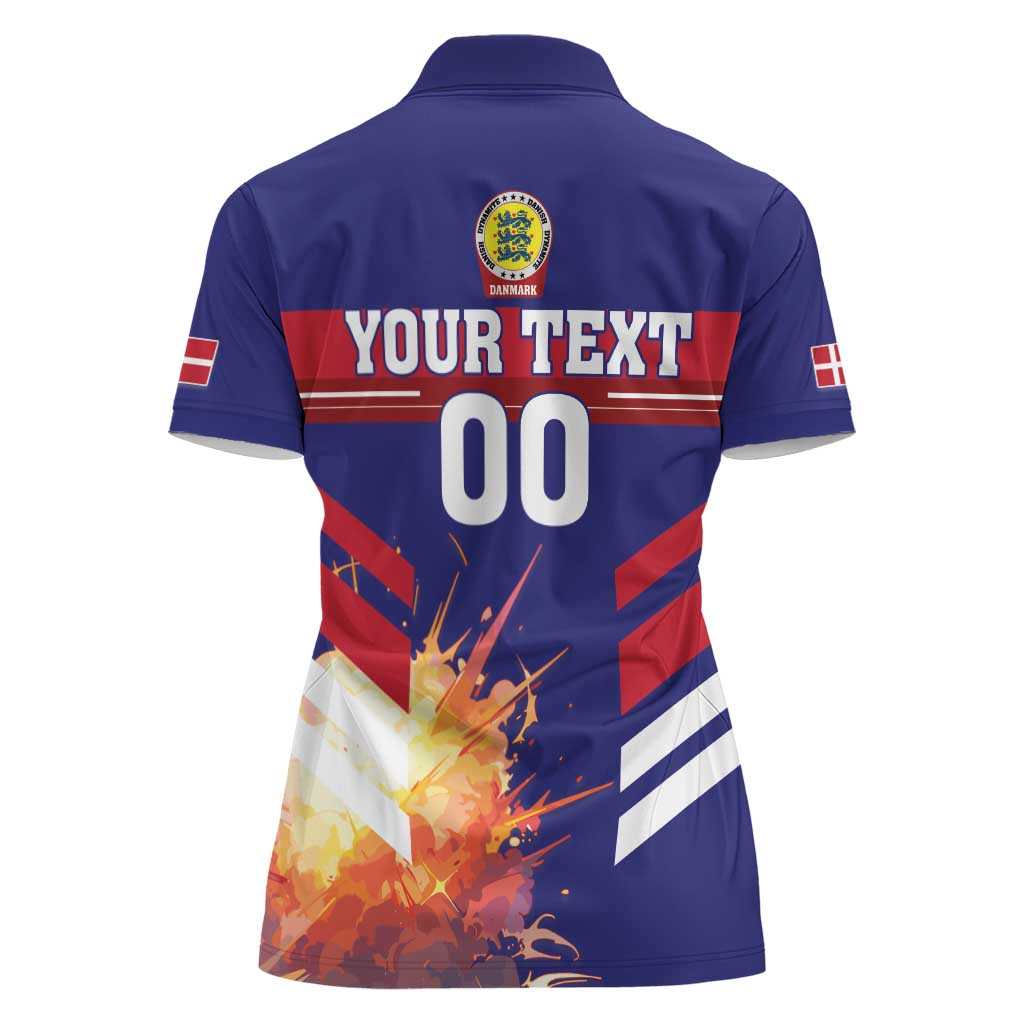 Custom Denmark Football Women Polo Shirt Come On Danish Dynamite - Wonder Print Shop