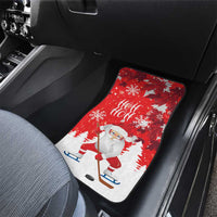 Canada Christmas Car Mats Santa Play Hockey - Winter Forest - Wonder Print Shop