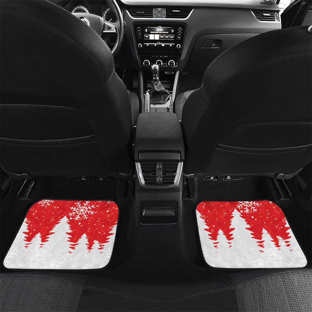 Canada Christmas Car Mats Santa Play Hockey - Winter Forest - Wonder Print Shop