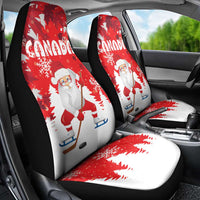 Canada Christmas Car Seat Cover Santa Play Hockey - Winter Forest - Wonder Print Shop