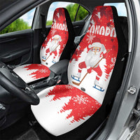 Canada Christmas Car Seat Cover Santa Play Hockey - Winter Forest - Wonder Print Shop