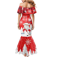 Canada Christmas Mermaid Dress Santa Play Hockey - Winter Forest - Wonder Print Shop