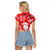 Canada Christmas Raglan Cropped T Shirt Santa Play Hockey - Winter Forest - Wonder Print Shop
