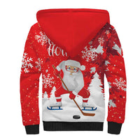 Canada Christmas Sherpa Hoodie Santa Play Hockey - Winter Forest - Wonder Print Shop