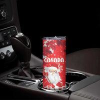 Canada Christmas Skinny Tumbler Santa Play Hockey - Winter Forest - Wonder Print Shop