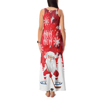 Canada Christmas Tank Maxi Dress Santa Play Hockey - Winter Forest - Wonder Print Shop