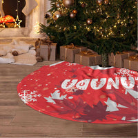 Canada Christmas Tree Skirt Santa Play Hockey - Winter Forest - Wonder Print Shop
