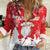 Canada Christmas Women Casual Shirt Santa Play Hockey - Winter Forest - Wonder Print Shop