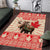 Personalized Canada Moose Area Rug Maple Leaf Christmas Lightning Art - Wonder Print Shop
