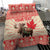 Personalized Canada Moose Bedding Set Maple Leaf Christmas Lightning Art - Wonder Print Shop