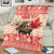 Personalized Canada Moose Blanket Maple Leaf Christmas Lightning Art