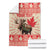 Personalized Canada Moose Blanket Maple Leaf Christmas Lightning Art