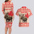 Personalized Canada Moose Couples Matching Long Sleeve Bodycon Dress and Hawaiian Shirt Maple Leaf Christmas Lightning Art - Wonder Print Shop