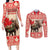 Personalized Canada Moose Couples Matching Long Sleeve Bodycon Dress and Long Sleeve Button Shirt Maple Leaf Christmas Lightning Art - Wonder Print Shop