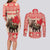 Personalized Canada Moose Couples Matching Long Sleeve Bodycon Dress and Long Sleeve Button Shirt Maple Leaf Christmas Lightning Art - Wonder Print Shop