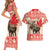 Personalized Canada Moose Couples Matching Short Sleeve Bodycon Dress and Hawaiian Shirt Maple Leaf Christmas Lightning Art - Wonder Print Shop