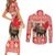 Personalized Canada Moose Couples Matching Short Sleeve Bodycon Dress and Long Sleeve Button Shirt Maple Leaf Christmas Lightning Art - Wonder Print Shop