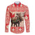 Personalized Canada Moose Family Matching Long Sleeve Bodycon Dress and Hawaiian Shirt Maple Leaf Christmas Lightning Art - Wonder Print Shop
