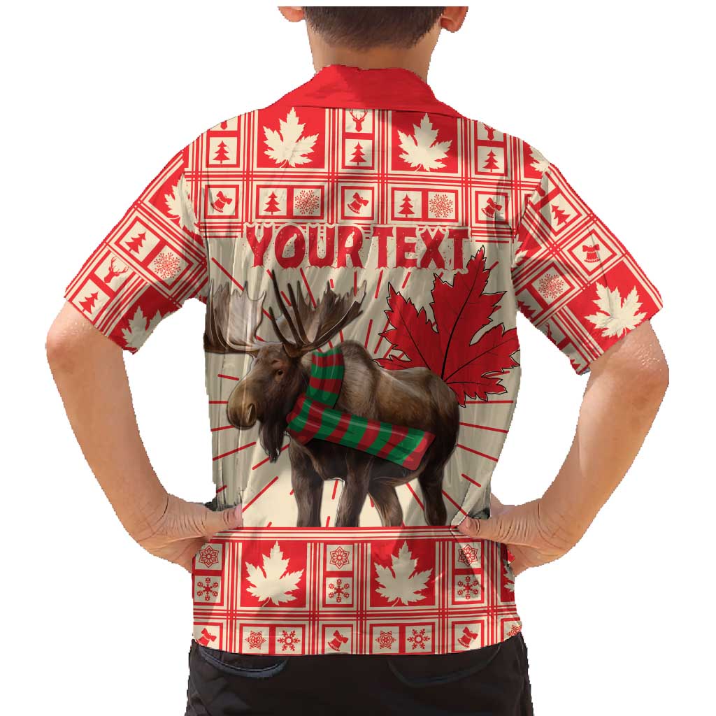Personalized Canada Moose Family Matching Mermaid Dress and Hawaiian Shirt Maple Leaf Christmas Lightning Art - Wonder Print Shop