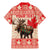 Personalized Canada Moose Family Matching Mermaid Dress and Hawaiian Shirt Maple Leaf Christmas Lightning Art - Wonder Print Shop