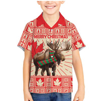 Personalized Canada Moose Family Matching Mermaid Dress and Hawaiian Shirt Maple Leaf Christmas Lightning Art - Wonder Print Shop