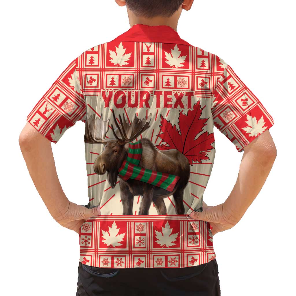 Personalized Canada Moose Family Matching Tank Maxi Dress and Hawaiian Shirt Maple Leaf Christmas Lightning Art - Wonder Print Shop