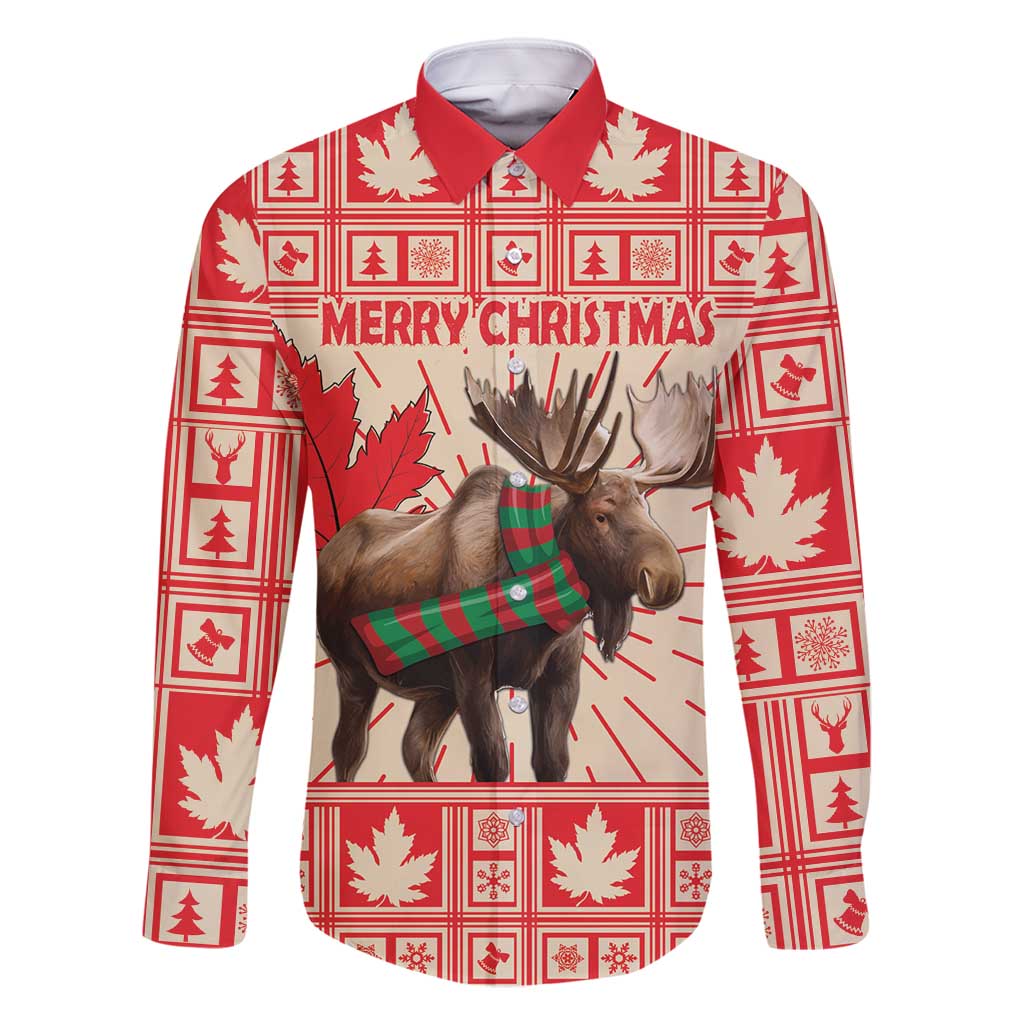 Personalized Canada Moose Family Matching Tank Maxi Dress and Hawaiian Shirt Maple Leaf Christmas Lightning Art - Wonder Print Shop