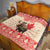 Personalized Canada Moose Quilt Maple Leaf Christmas Lightning Art - Wonder Print Shop