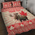 Personalized Canada Moose Quilt Bed Set Maple Leaf Christmas Lightning Art - Wonder Print Shop