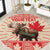 Personalized Canada Moose Round Carpet Maple Leaf Christmas Lightning Art