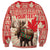 Personalized Canada Moose Sweatshirt Maple Leaf Christmas Lightning Art - Wonder Print Shop