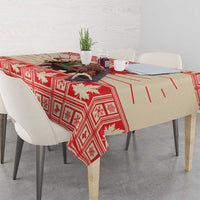 Personalized Canada Moose Tablecloth Maple Leaf Christmas Lightning Art - Wonder Print Shop