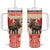 Personalized Canada Moose Tumbler With Handle Maple Leaf Christmas Lightning Art - Wonder Print Shop
