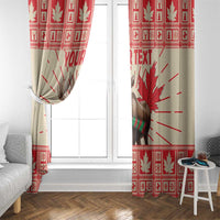 Personalized Canada Moose Window Curtain Maple Leaf Christmas Lightning Art - Wonder Print Shop